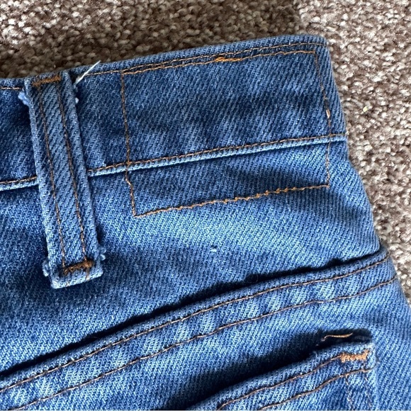 Vintage JCPenney Plain Pockets Cropped Blue Jeans Women’s Size Large High Rise - Picture 14 of 15